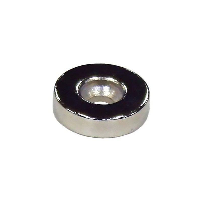 Wake Sangyo NMG-027 Neodymium Magnet with Hole, Round Magnet, 0.6