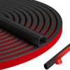 Xbaiyanr 20FT Silicone Weather Stripping Door Seal,Self Adhesive Door Weather