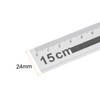 sourcing map Straight Ruler, 15 cm, Metric Aluminium Alloy Ruler,