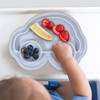 SILIPLATE by Kushies- Unbreakable, Fun Silicone Divided Plate with Suction