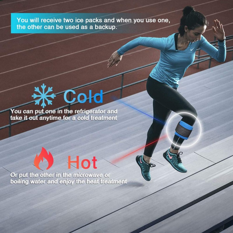 WORLD-BIO Gel Ice Pack Wrap for Injuries, Reusable Cold &
