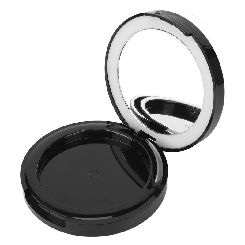 Cushion Foundation Case LED Light Round Mirror Compact Internal Case