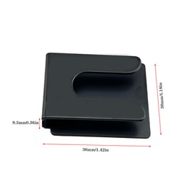 2PCS Microphone Holder Black Metal Car Microphone Holder with Tape Backing Mobile Radio Microphone Holder for Car, Home, Office and more.