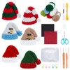 FREEBLOSS 12 Set Crochet Hat Kit Crochet Keychain Kit Christmas