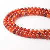 8mm Round Orange Striped Agate Natural Stone Beads for Bracelets