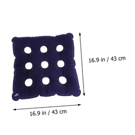 Beavorty Inflatable Wheelchair Seat Cushion Pad for Pressure Relief and Comfort Ergonomic Back Cushion for Office and Patient Use 1-Piece Blue Design