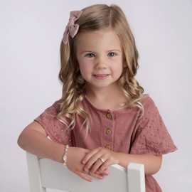 Precious Pieces Girls Sterling Silver Pink Butterfly Ring for Toddlers and Children (Size 4)