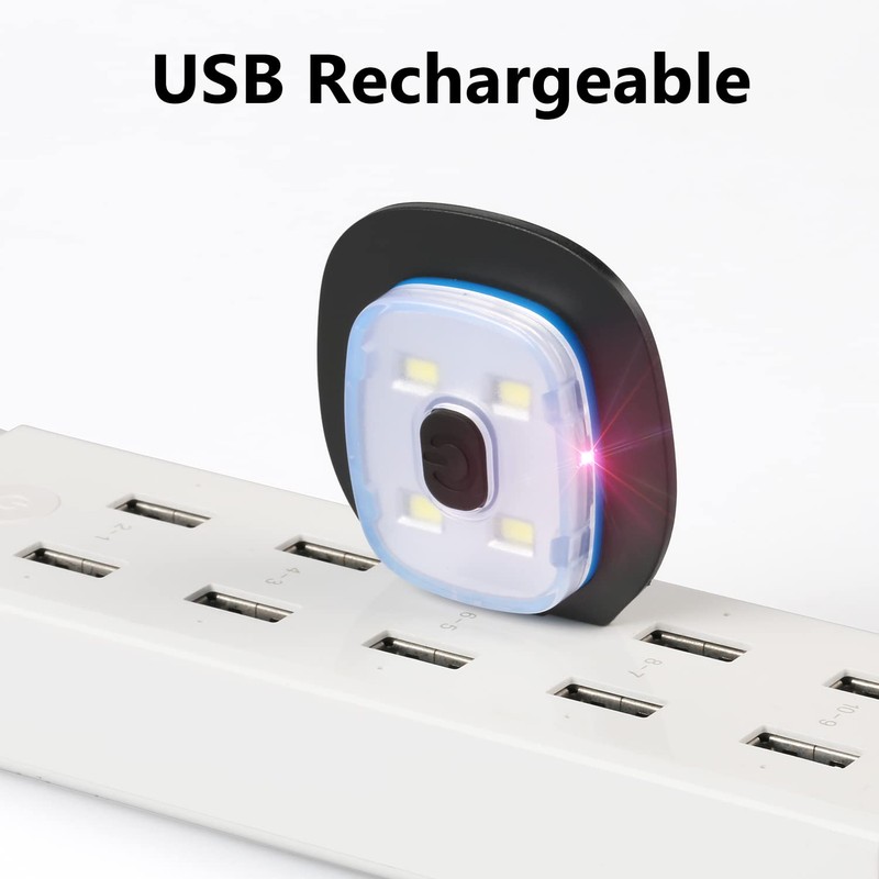 Wmcaps USB Rechargeable Light for LED Beanie, Lighting Modes Hands