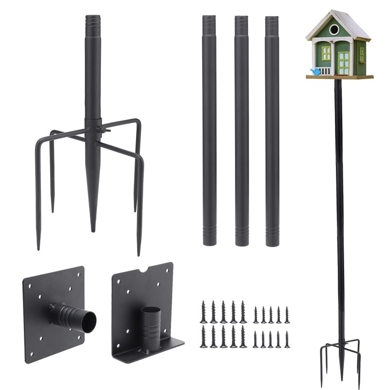 Upgraded Thicken Bird Feeder Pole for Outdoors - Easy to