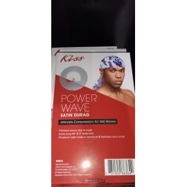 kiss Blue Camo Durag, Satin