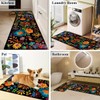YWZDS Mexican Floral Kitchen Rugs Set of 2, Colorful Kitchen