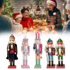 Pink Wooden Christmas Nutcracker Soldiers,Large Christmas Nutcracker Soldier Ornament 30CM,Traditional
