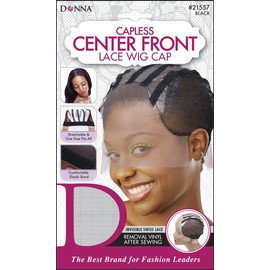 DONNA U-PART Capless Center Front Lace Wig Cap, Wig Head Wig Caps for Women Hair Bonnet for Sleeping Hair Net, 1pc