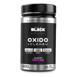 Black Supplements Oxido Nítrico  Clembu 1kg Pre Entreno Moras                                                                                         
