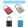 Combination Lock, Blue Zinc Alloy 10 Digit Push Button Security