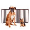 Pet Parade Folding Pet Gate, Brown, Extra Wide