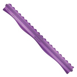 Westcott Grip and Rip Aluminum Tearing Ruler, Slopes and Waves, 12", purple (14047)