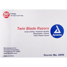 Dynarex Twin Blade Razors BX/50