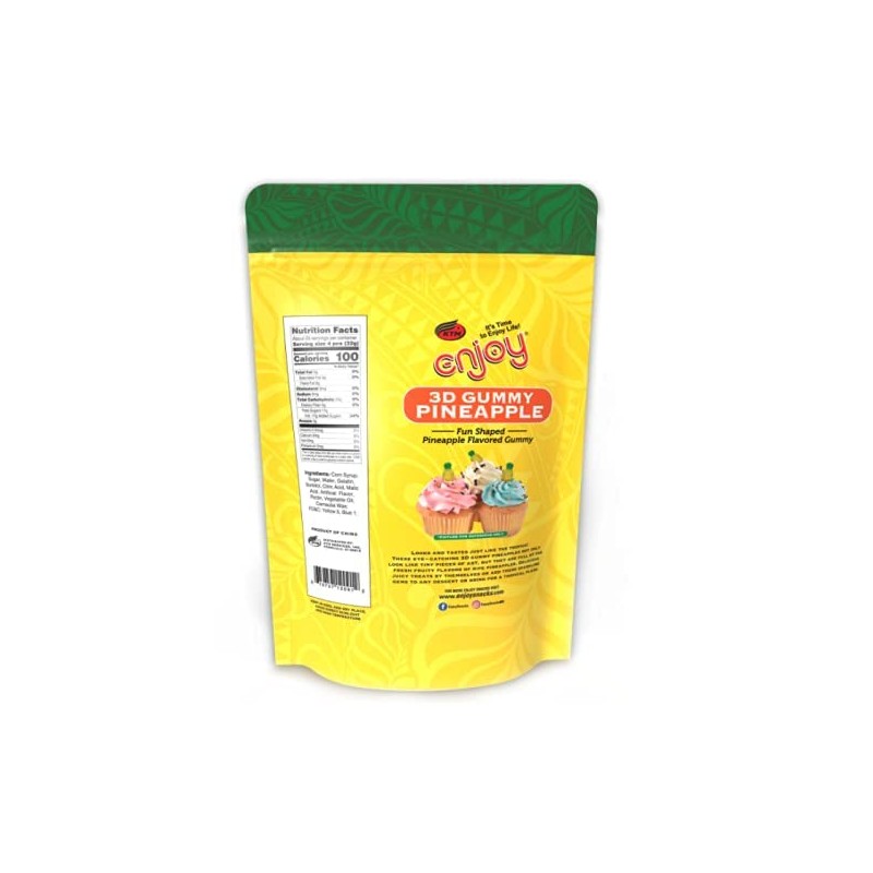 3D Gummy Pineapple Large 28.2 ounce bag