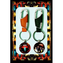 BOSTON DON’T LOOK BACK LEATHER CREATIVE KEYCHAINS LOT OF TWO
