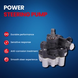 MOCA Power Steering Pump 96-5371 Compatible with 2003-2009 for Lexus GX470 V8 4.7L Sport Utility, 2003-2009 for Toyota 4Runner V8 4.7L Sport Utility - w/o Reservoir