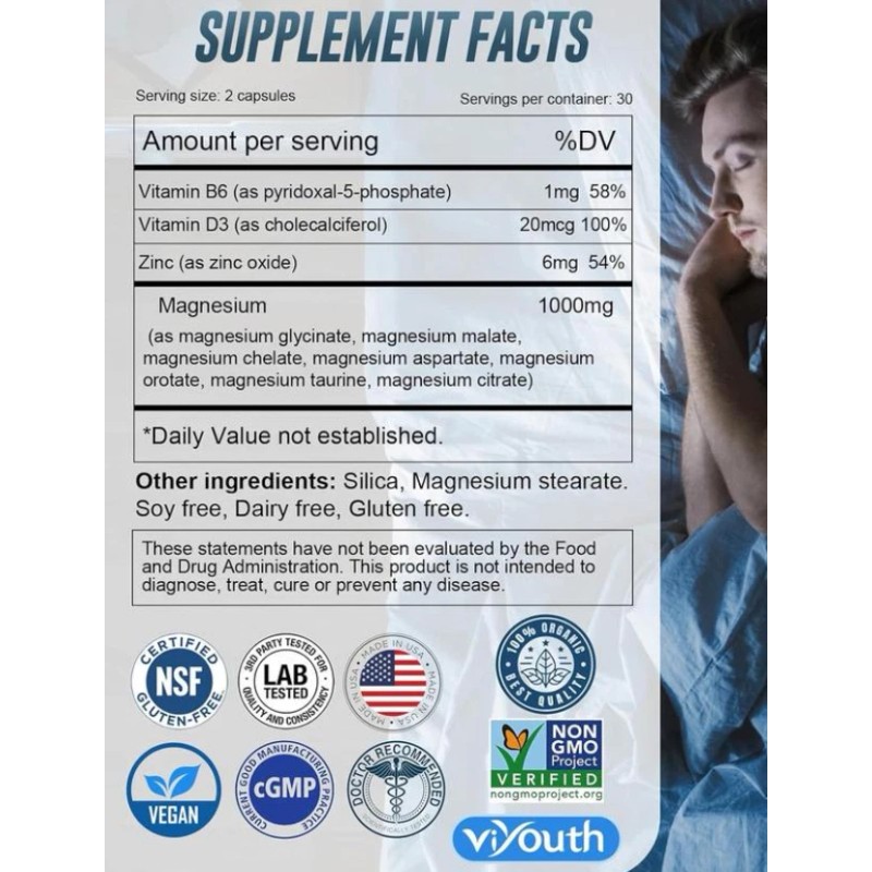 Magnesium 2-Pack Magnesium 7 Complex – Advanced Magnesium Blend for