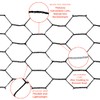 Steel Hex Web PVC Coated Black Fence Roll - 20ga.