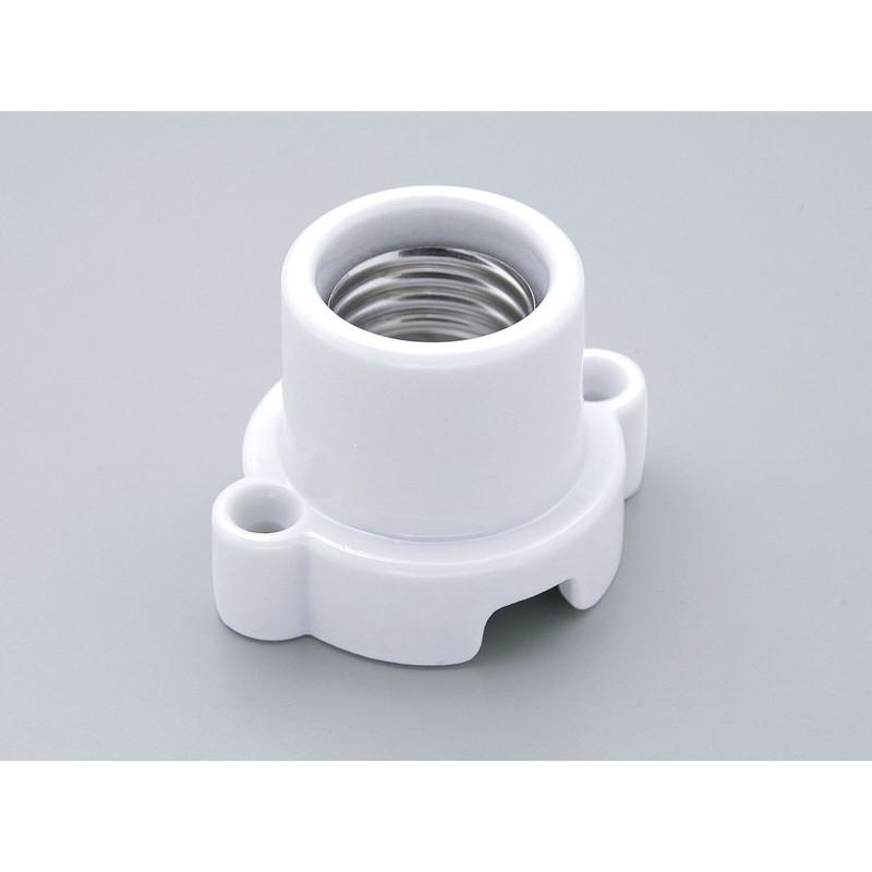 ELPA Round Reception Bulb Socket Lighting 300V_6A E26 White SB-2617H(W)