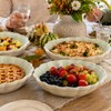 ZEBERBO 10.2 Inch Ceramic Pie Pan, Fluted Deep Pie Dish,