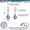 Austrian Crystal Baroque Drop Leverback Earrings for Women Fashion 14K
