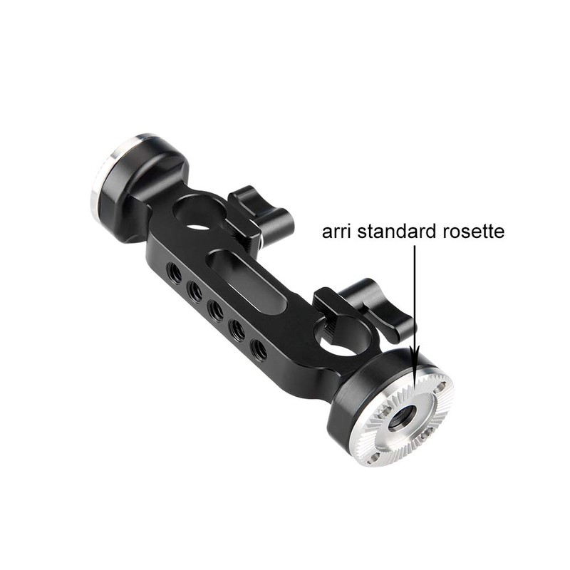 NICEYRIG 15mm Double Hole Rod Clamp with ARRI Standard Rosette