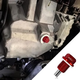 M14 x 1.5 Magnetic Oil Drain Plug, Transmission Oil Plug, Sump Drain Nut Bolt with Crush Washer Gasket, Aluminum Oil Pan Drain Plug Repair Kit Compatible with Ford GM Accord CRV