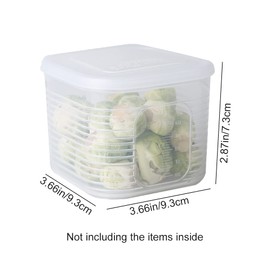 Plastic Food Storage Container Stackable Storage Container Fruit Vegetable Fish Storage Box with Lid for Home Kitchen Freezer Fridge Fruit Vegetable