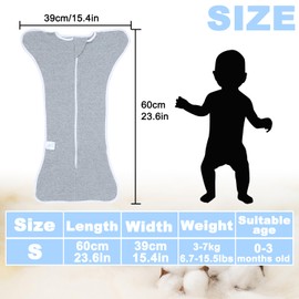 HBSFBH Baby Swaddling Bag, 0-3 Months, Baby Swaddle Blanket, Breathable Swaddling Cloth, Swaddle for Infants, Baby Swaddle Effortlessly, Newborn Swaddle Blanket, Baby Sleeping Bag, Grey