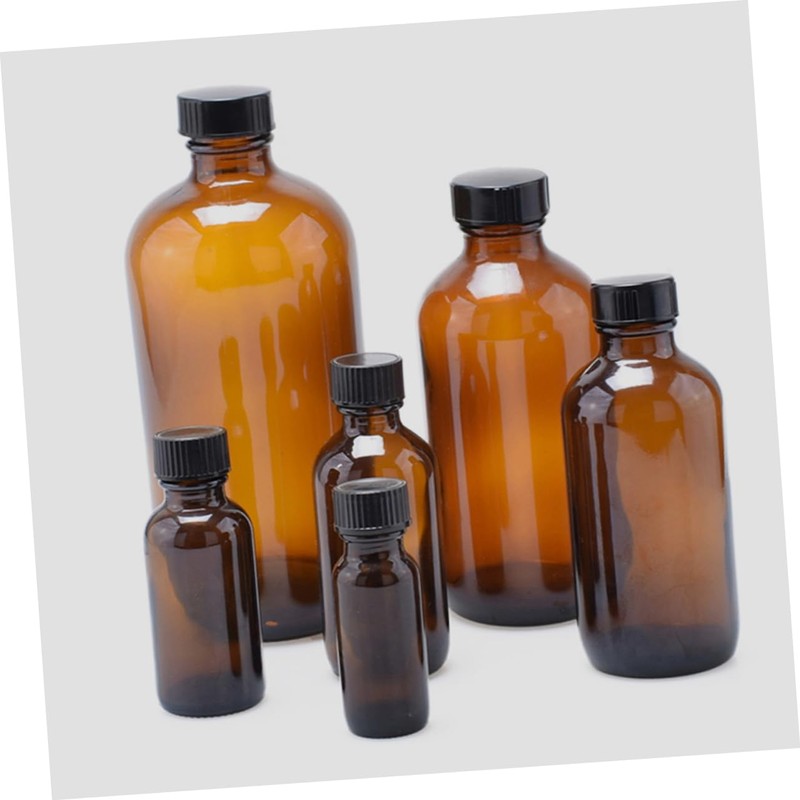 Alipis 4Pcs Bottle Amber Storage Bottles with Screw Caps for