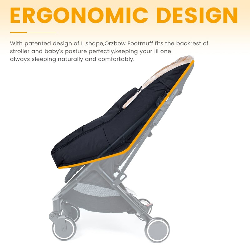 Orzbow Stroller Footmuff Universal | Faux Wool Baby Bunting Bag