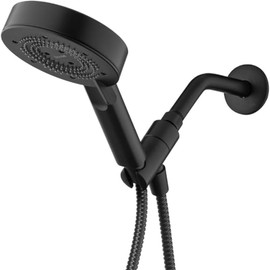 Brondell Nebia Yuba HandHeld Shower Head, 60" Stainless Steel Hose, 5 Setting, Precision Nozzle, Matte Black