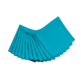 Dinner Napkins Cloth Washable Calicot Cotton 16x16 Inch Kitchen Table Napkins|Cloth Napkins Set of 12 Spring, Easter Decor,Wedding,Restaurant,Party Napkins|Reusable Absorbent Cloth|Blue Mist