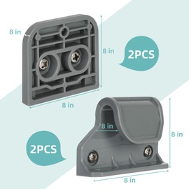 Miumoon No Drill Retractable Baby Gates Parts, Medium Size No Drilling Accessory for 71" Miumoon Retractable Gate (Gray, Medium)