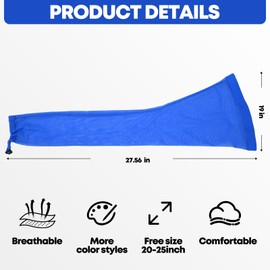 Hair Weave Sleeve for Locs - Breathable Loc Sleeve for Braids and Hairweave, Fashionable Design - Haircare Haircharms With Elastic Band (Blue)