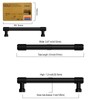 Amerdeco 10 Pack Matte Black Cabinet Pulls 128mm(5Inch) Hole Center