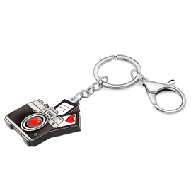 YINYA Valentines Day Gifts Acrylic Vintage Keychain Retro Jewelry for Women Girls Kids Gifts Wallet Car Keyring 80s 90s Decor (Camera)