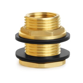 Ceaeso 1/2" NPT Female X 3/4" Male GHT(Garden Hose Threaded), Soild Brass Bulkhead Fitting With 2 Rubber Rings For Water Tower Tank Barrels Rain Barrels…