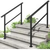 2 Pack 4 Step Hand Rails for Outdoor Steps,Railings for