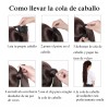 Xbwig Coleta Postiza Ondular Cola Caballo Natural Extensiones 61cm