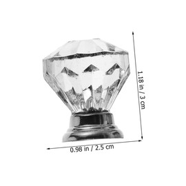 SHINEOFI 10pcs Transparent Base Crystal Drawer Knobs Stylish Furniture Handle Parts for Cabinets Dressers and Home Decor