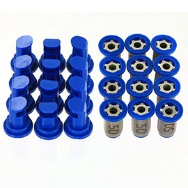 Hypro Bundle (24 Items): 12 x Hypro 30DT1.5 DeflecTip 105° Spray Nozzles w/ 12 x 4193A-PP-10-50SS TeeJet Strainers