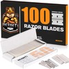 REXBETI 100PCS Single Edge Razor Blades, Industrial Razor Blades for