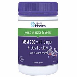 Henry Blooms MSM 750 Ginger Devil's Claw 120 capsules, 120 tablets / 헨리 블룸스 MSM 750 생강 데빌즈 클로 120캡슐 1개, 120정