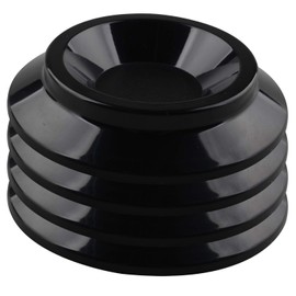 Futheda Set of 4 Black Slip Resistant Upright Piano Pad Piano Caster Cups Gripper ABS Plastic Mats Furniture Leg Pads Protection Floor Carpet Protector